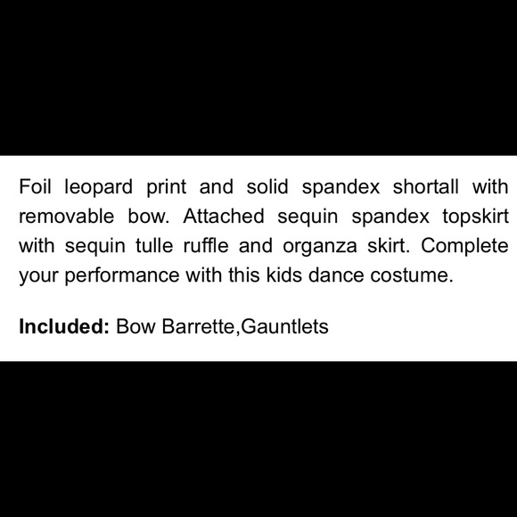 A Wish Come True Small Child Jazz Dance Costume. - Picture 4 of 5